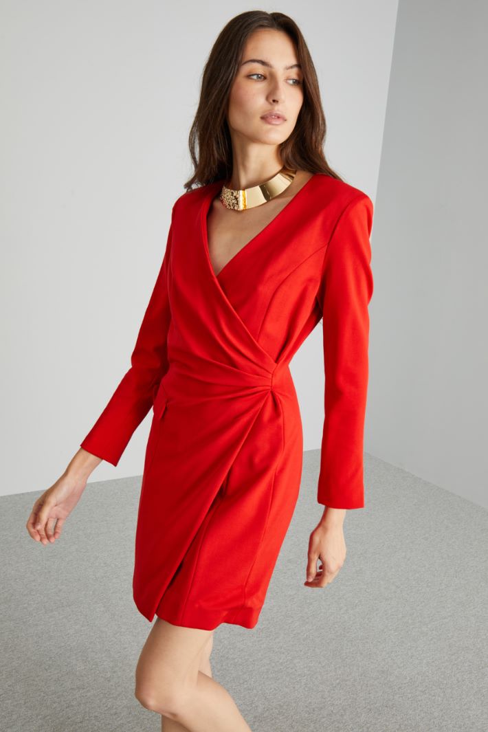 Abito corto in jersey - ROSSO FUOCO - Fashion Market - 2