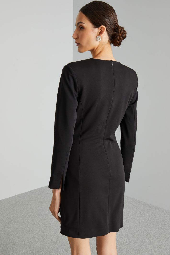 Abito corto in jersey - NERO - Fashion Market - 4