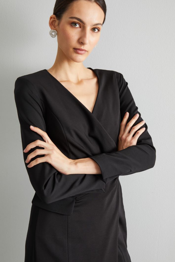 Abito corto in jersey - NERO - Fashion Market - 3