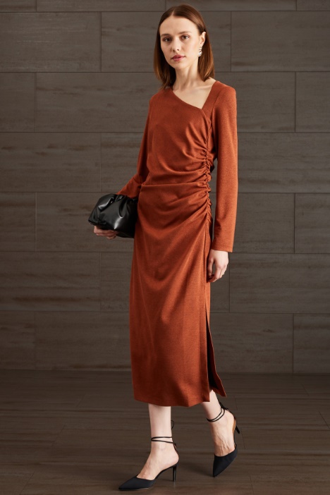 Abito aderente in viscosa lamè - Fashion Market