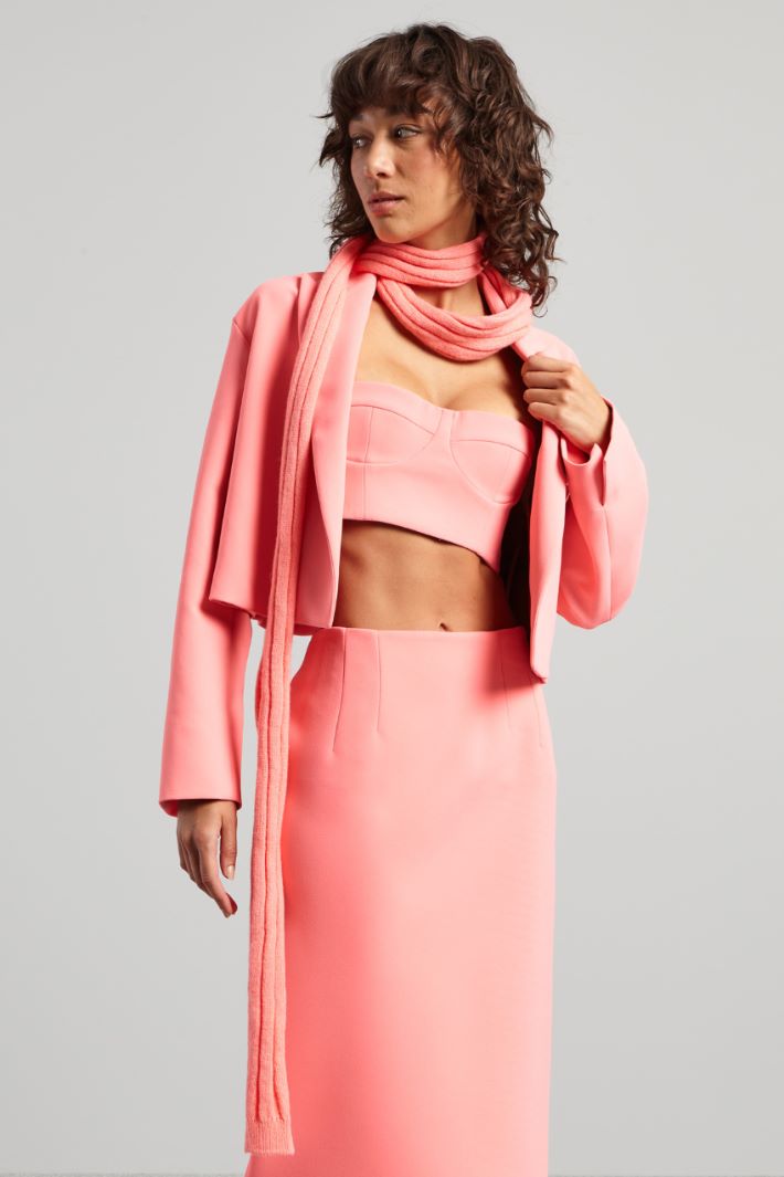 Sciarpa a coste  - ROSA ACCESO - Fashion Market