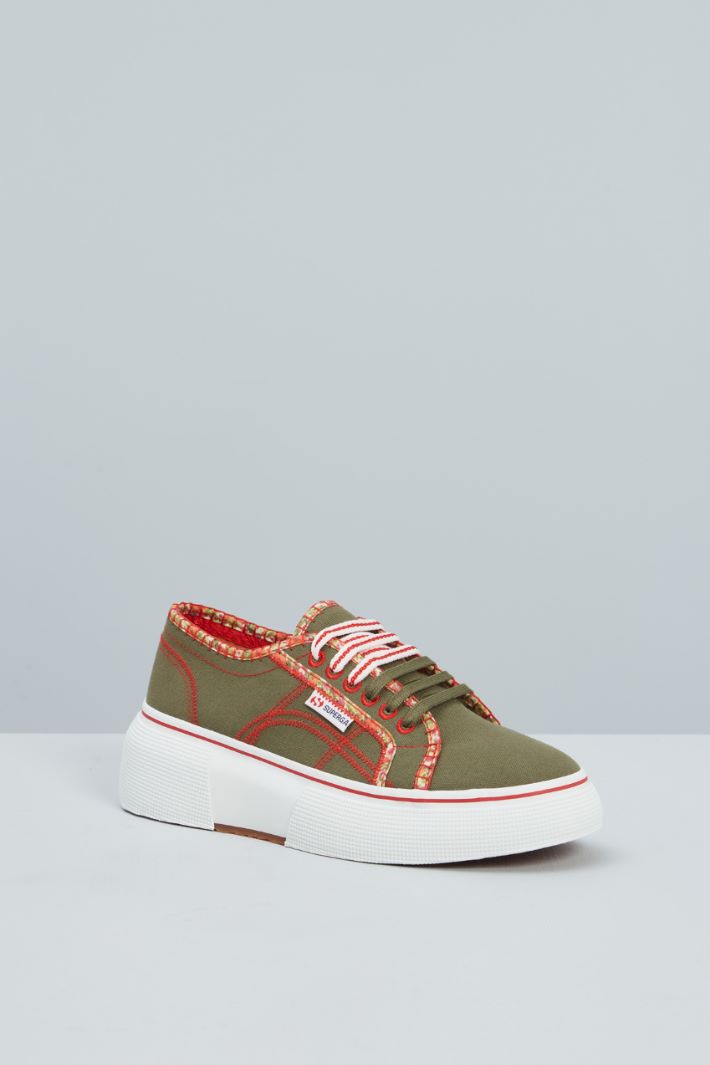 Sneakers in tela - VERDE ROSSO BIANCO - Fashion Market - 2