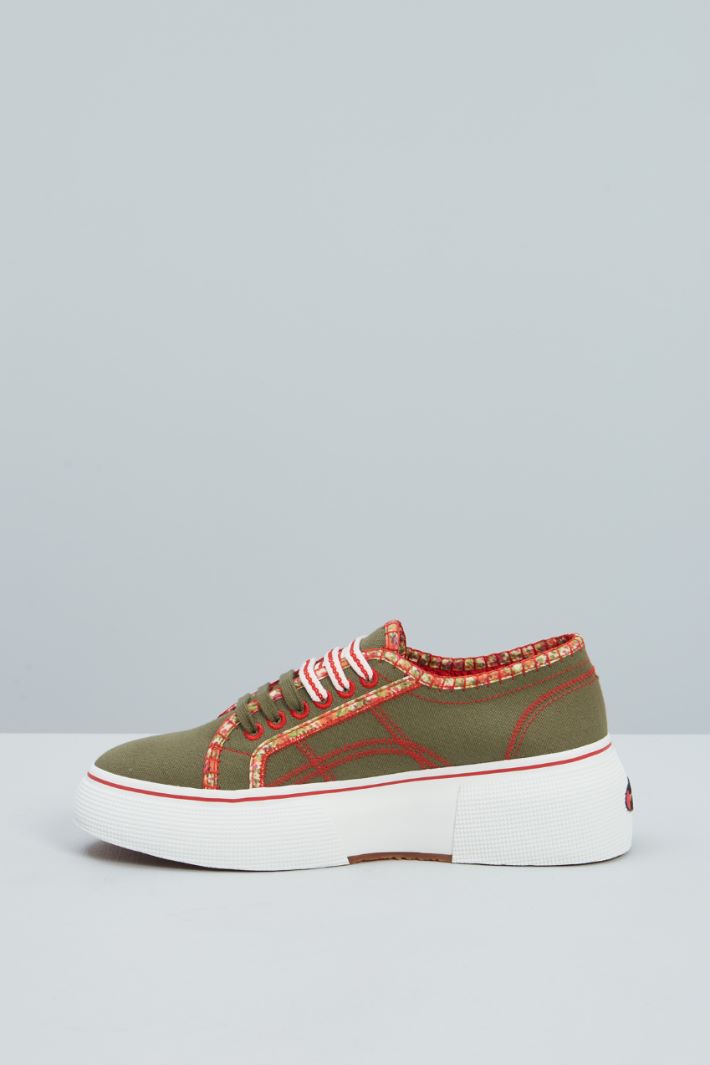 Sneakers in tela - VERDE ROSSO BIANCO - Fashion Market - 3