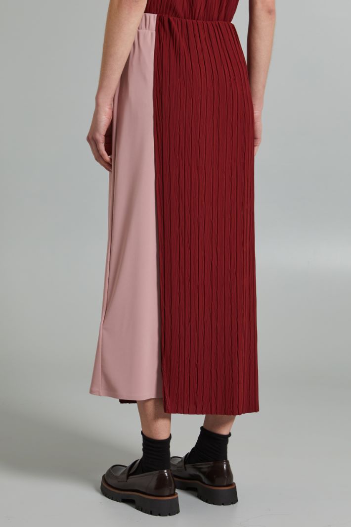 Gonna con pannello - BORDEAUX ROSA - Fashion Market - 4