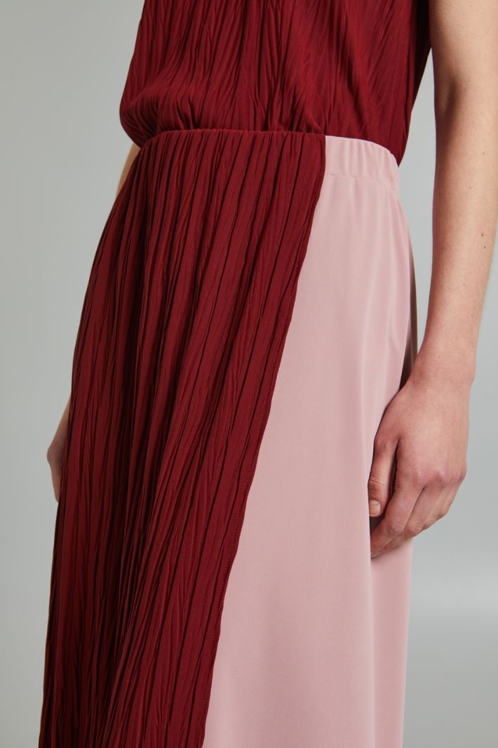 Gonna con pannello - BORDEAUX ROSA - Fashion Market - 3