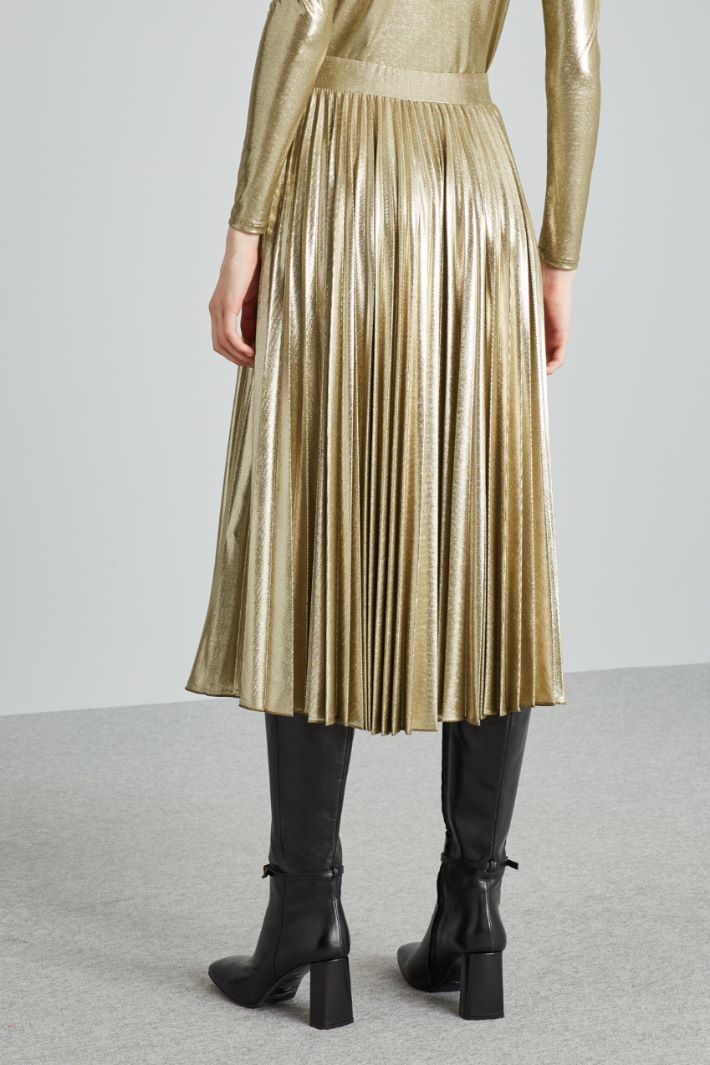 Gonna in jersey laminato - ORO OLIVA - Fashion Market - 4