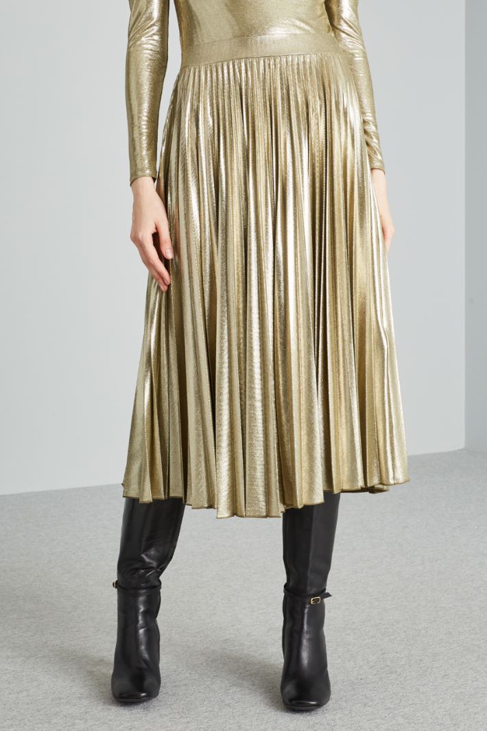 Gonna in jersey laminato - ORO OLIVA - Fashion Market - 2