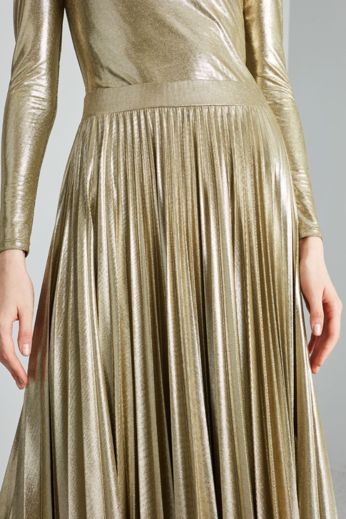 Gonna in jersey laminato - ORO OLIVA - Fashion Market - 3