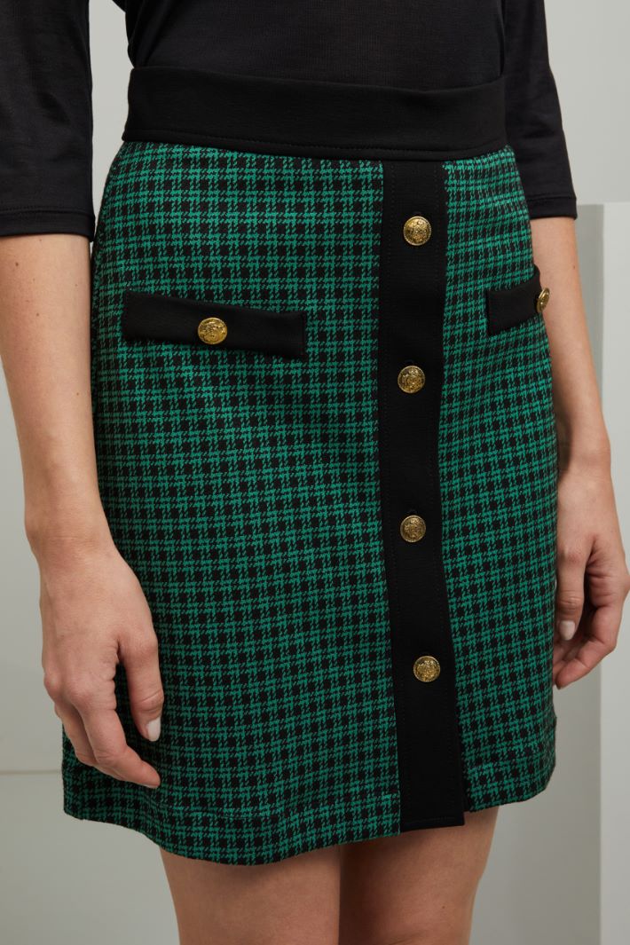 Gonna corta in jersey - NERO VERDE - Fashion Market - 3