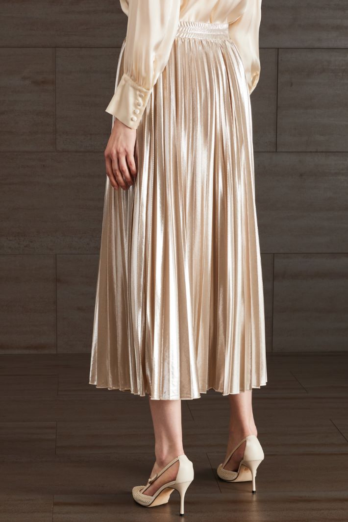 Gonna laminata - ARGENTO CHAMPAGNE - Fashion Market - 4