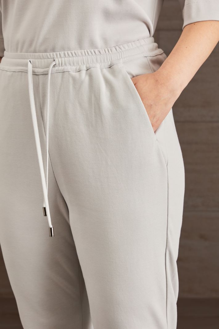 Pantaloni in jersey di cotone - GHIACCIO - Fashion Market - 3