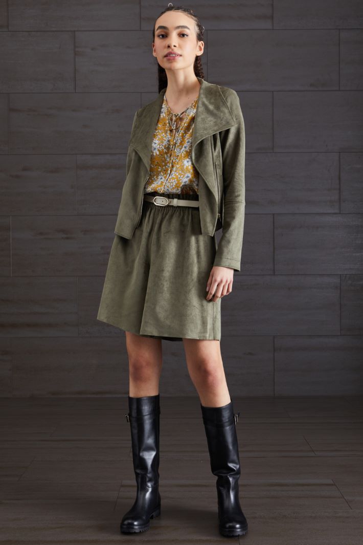 Shorts in jersey - VERDE OLIVA - Fashion Market