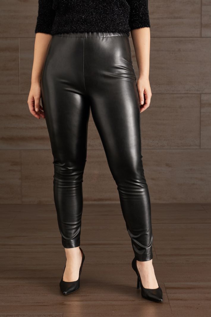 Leggings in similpelle - NERO - Fashion Market - 2
