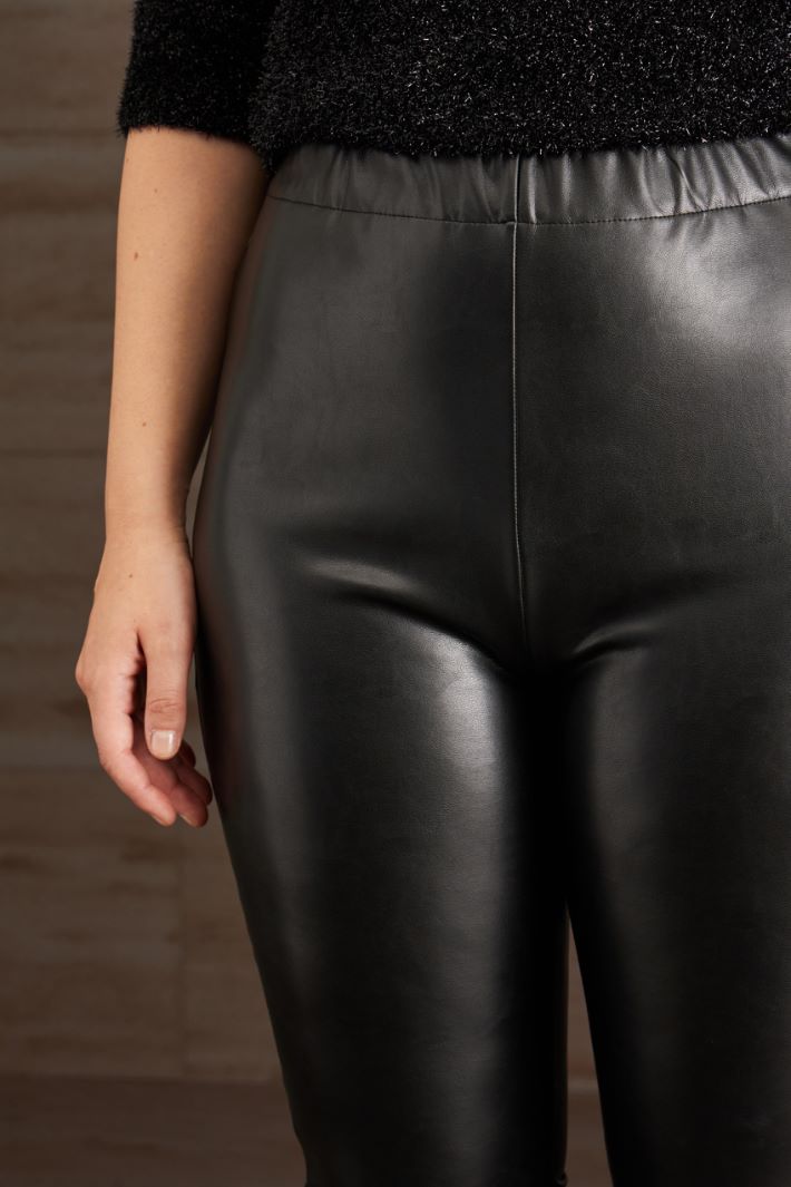 Leggings in similpelle - NERO - Fashion Market - 3