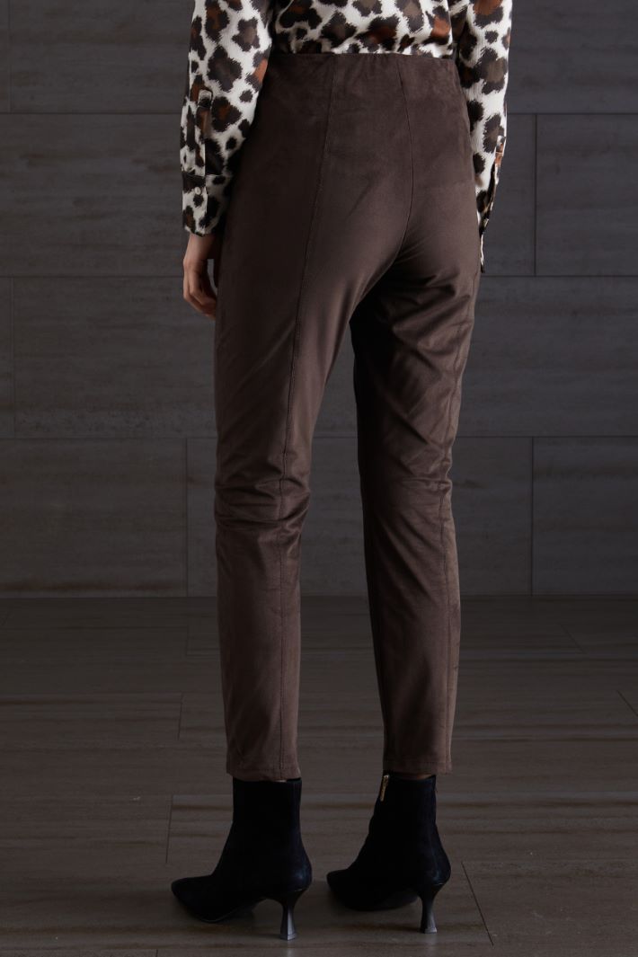 Pantaloni in jersey - CIOCCOLATO - Fashion Market - 4