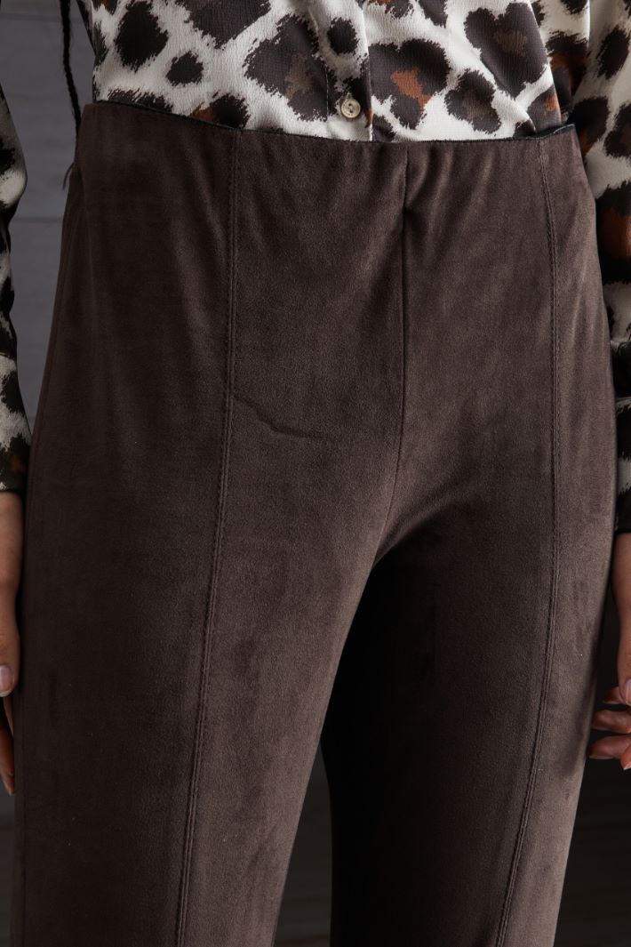 Pantaloni in jersey - CIOCCOLATO - Fashion Market - 3