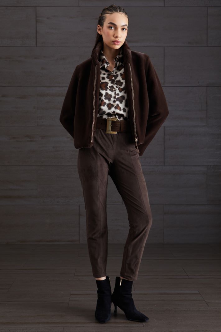 Pantaloni in jersey - CIOCCOLATO - Fashion Market