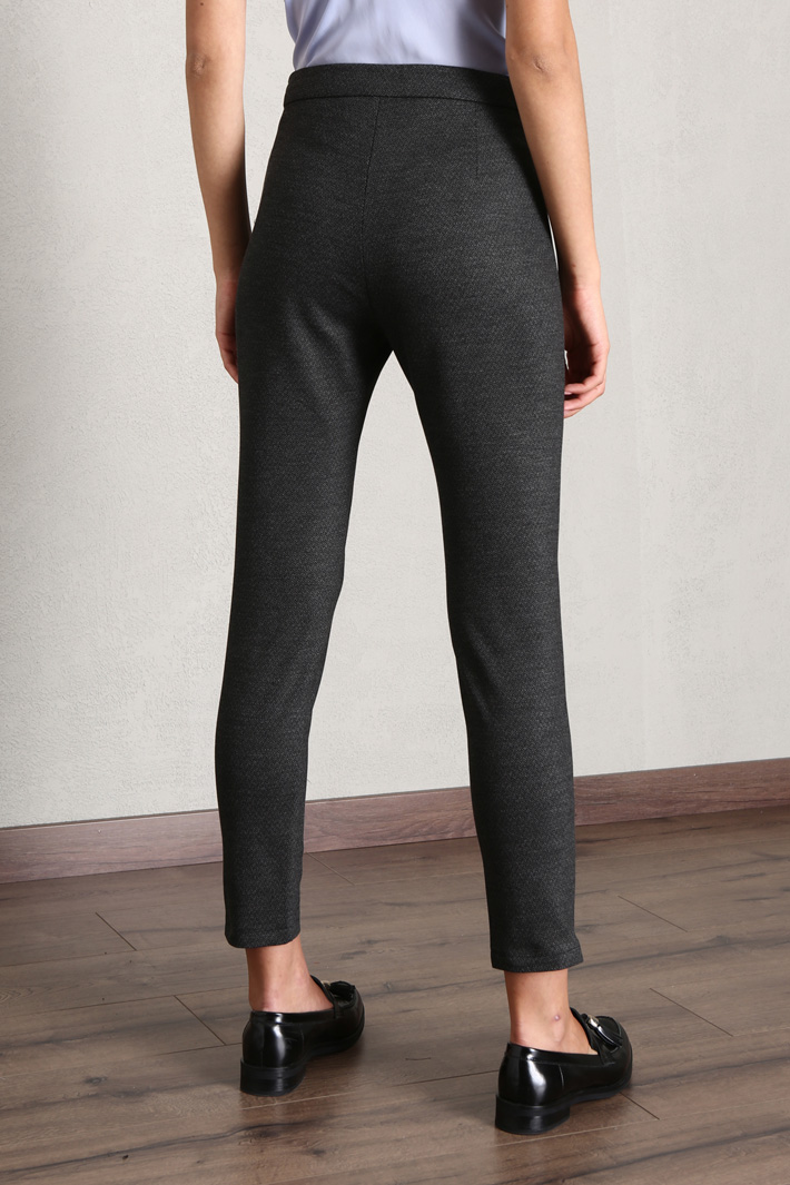 Pantaloni skinny in jacquard - GRIGIO SCURO - Fashion Market - 2