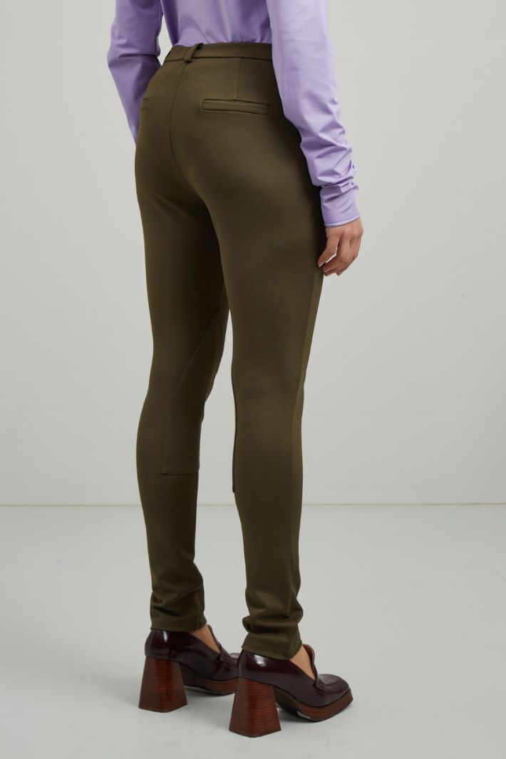 Pantaloni a sigaretta - VERDE KAKI - Fashion Market - 4