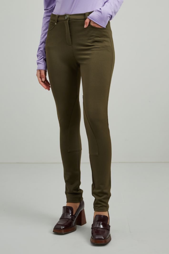 Pantaloni a sigaretta - VERDE KAKI - Fashion Market - 2