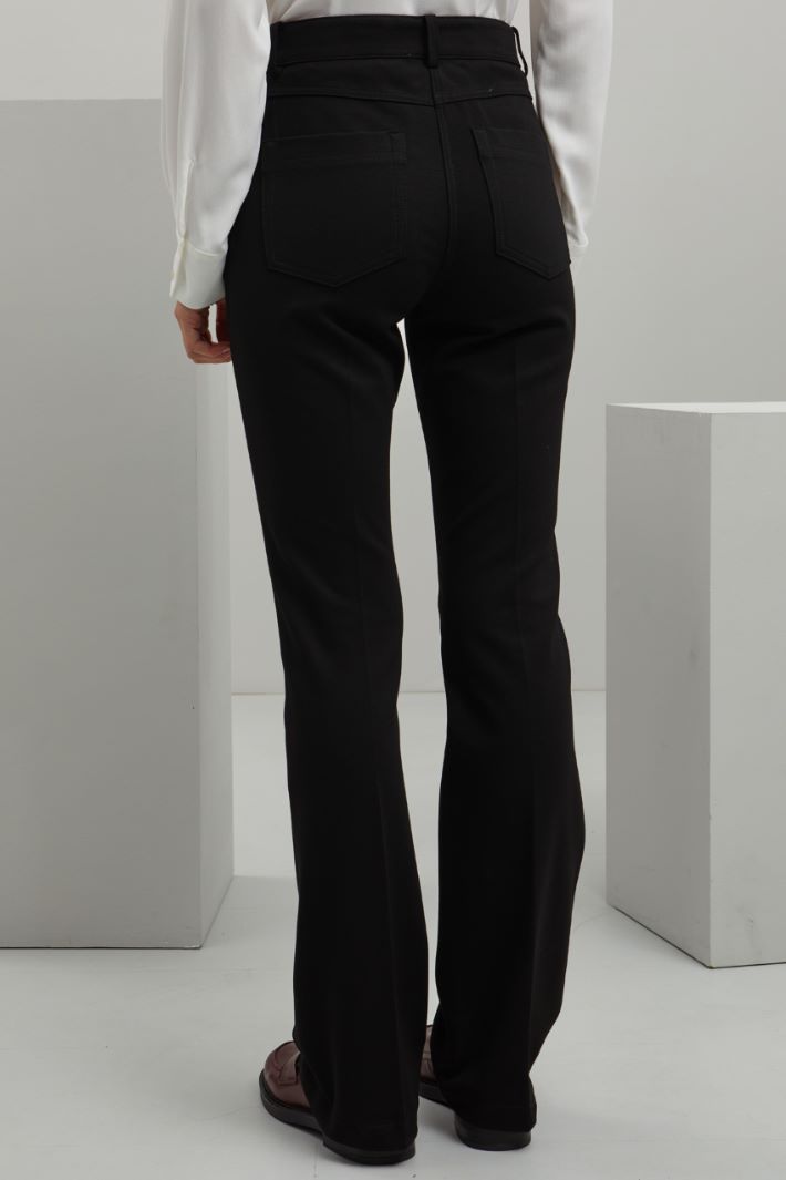 Pantaloni in jersey - NERO - Fashion Market - 4