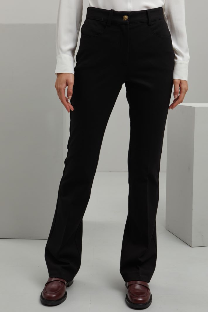 Pantaloni in jersey - NERO - Fashion Market - 2
