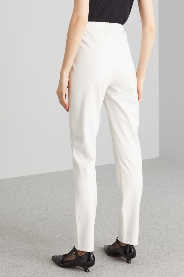 Pantaloni slim in similpelle - BIANCO - Fashion Market - 4