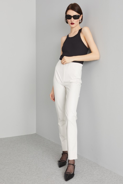 Pantaloni slim in similpelle - Fashion Market