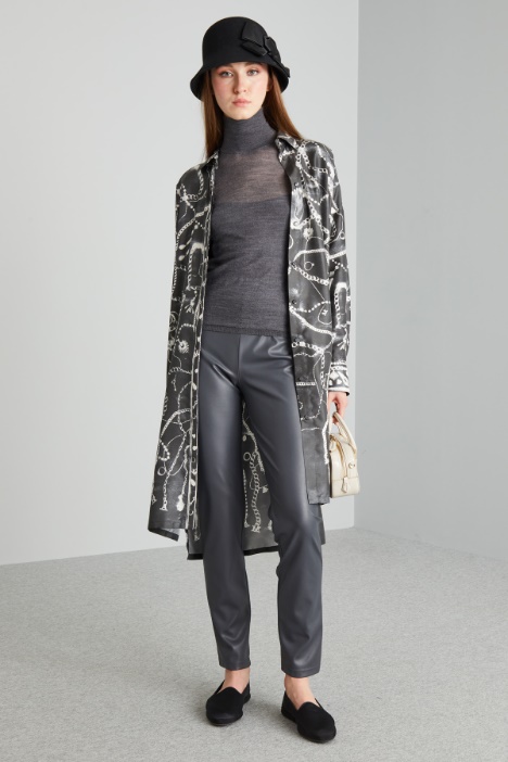 Pantaloni slim in similpelle - Fashion Market