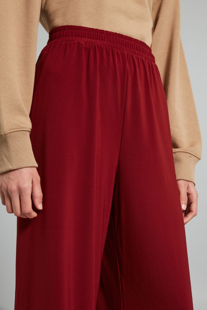Pantaloni in jersey tecnico - BORDEAUX - Fashion Market - 3