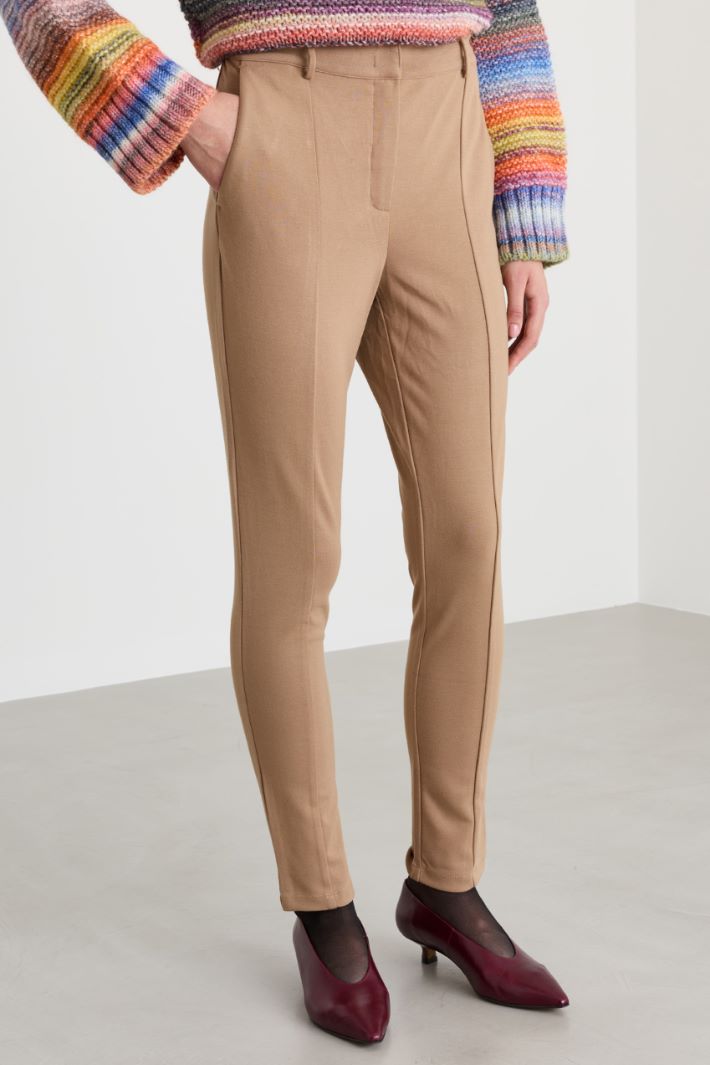 Pantaloni in jersey - CAMMELLO - Fashion Market - 2