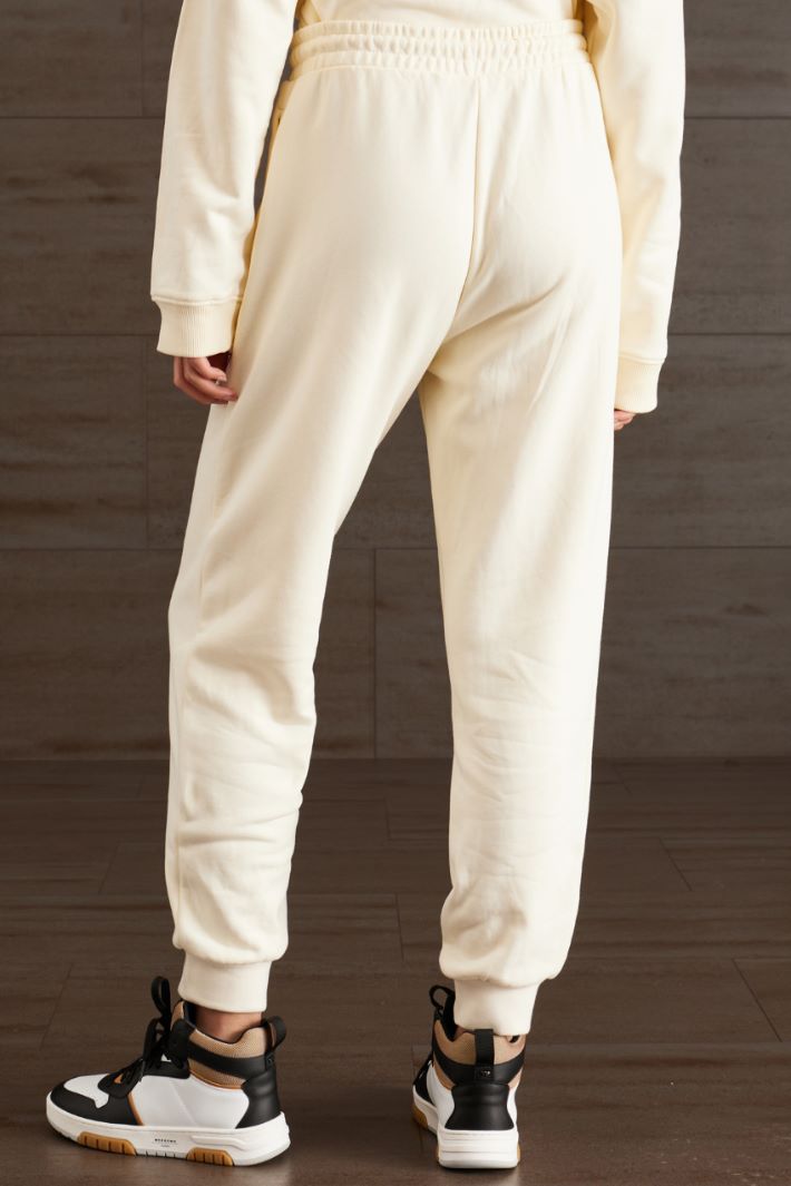 Jogger in jersey - BIANCO LATTE - Fashion Market - 4