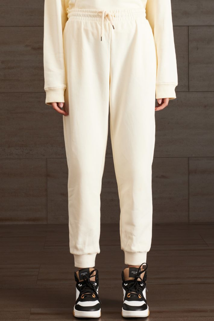 Jogger in jersey - BIANCO LATTE - Fashion Market - 2