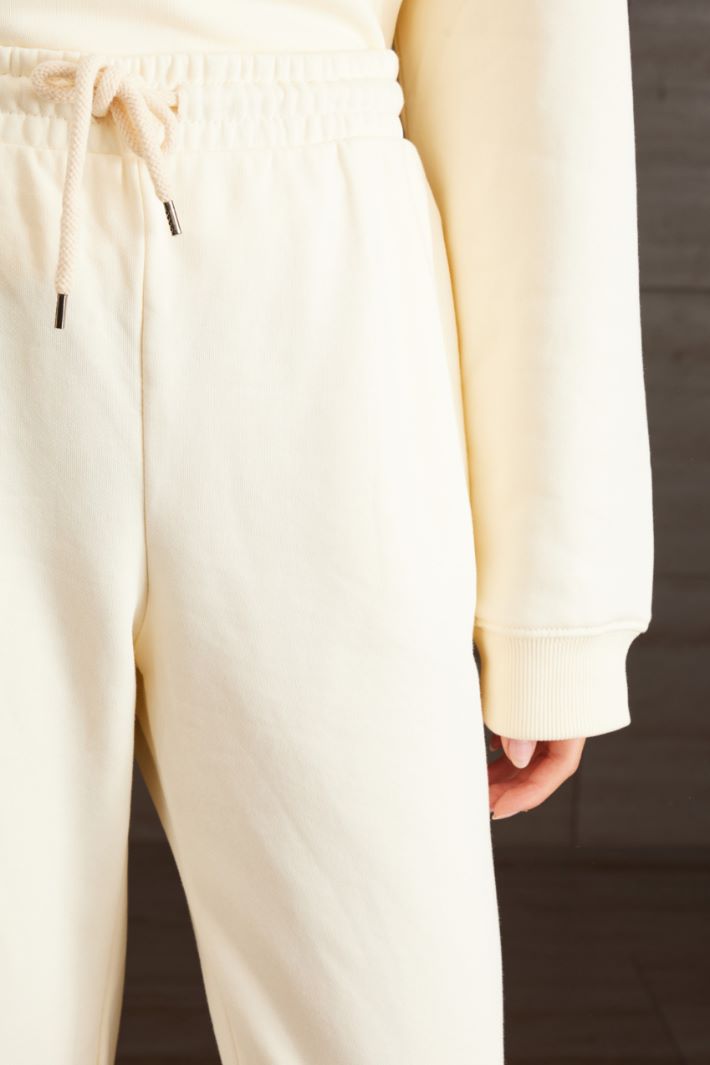Jogger in jersey - BIANCO LATTE - Fashion Market - 3