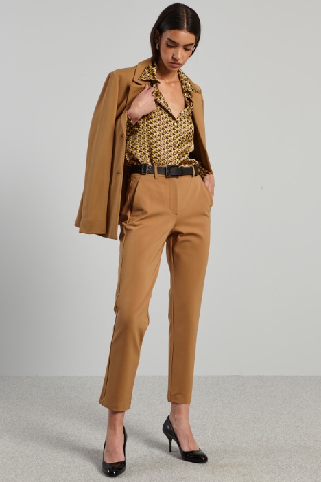 Pantaloni a sigaretta in jersey - Fashion Market