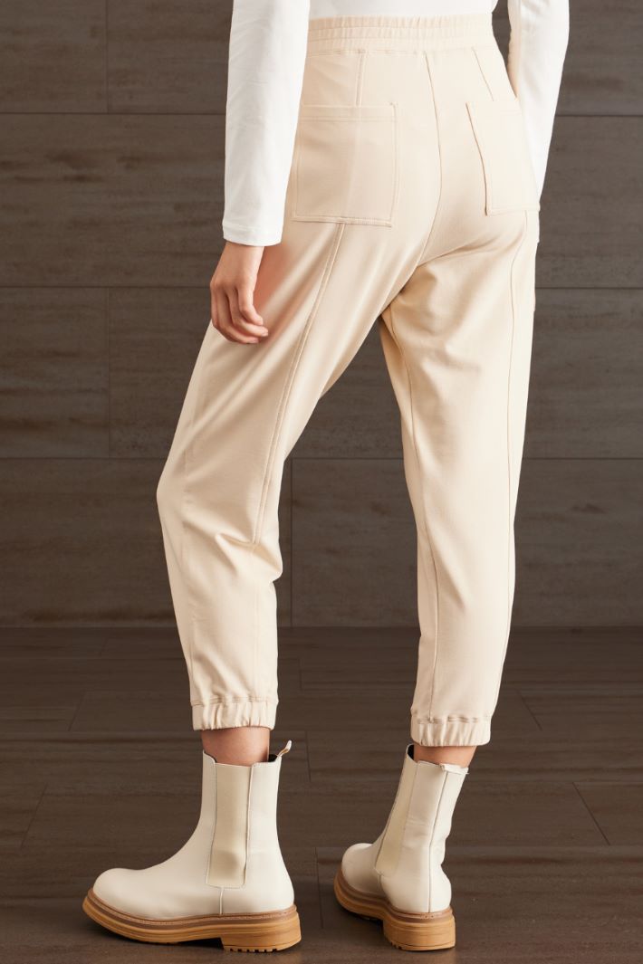 Pantaloni baggy in jersey - CREMA - Fashion Market - 4