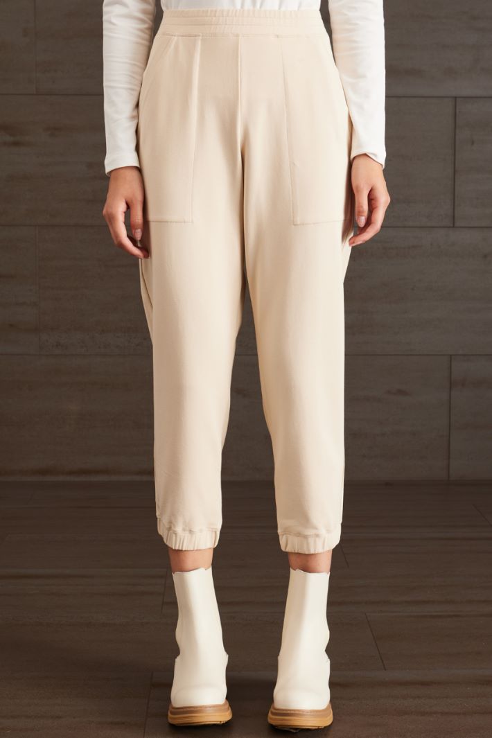 Pantaloni baggy in jersey - CREMA - Fashion Market - 2