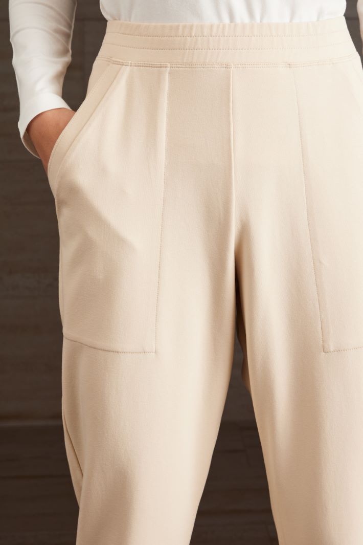 Pantaloni baggy in jersey - CREMA - Fashion Market - 3