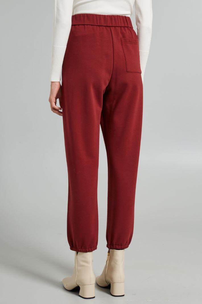 Pantaloni jogger in jersey - BORDEAUX - Fashion Market - 4