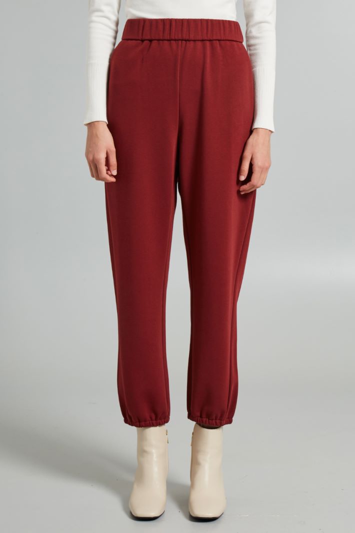 Pantaloni jogger in jersey - BORDEAUX - Fashion Market - 2