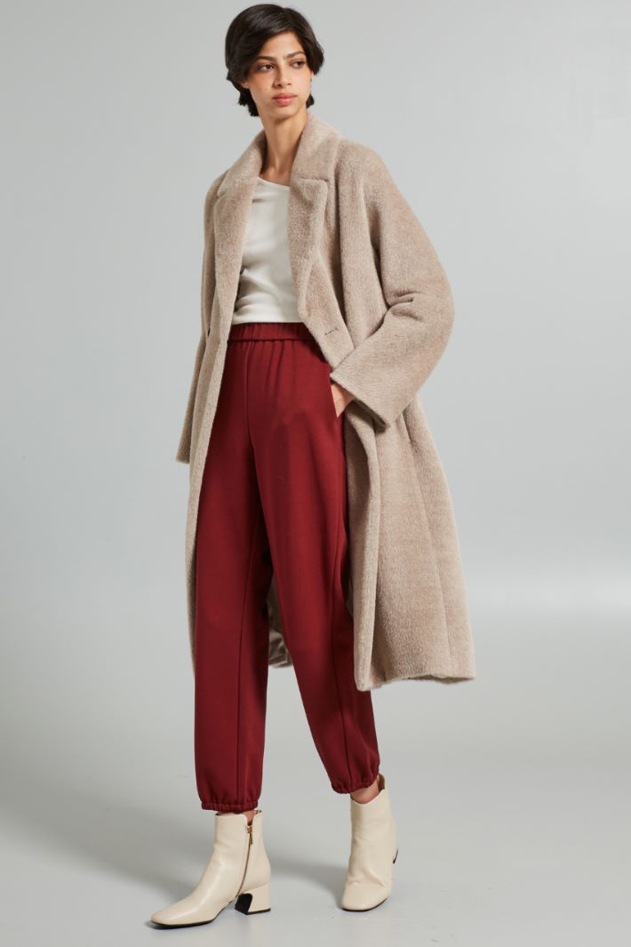 Pantaloni jogger in jersey - BORDEAUX - Fashion Market