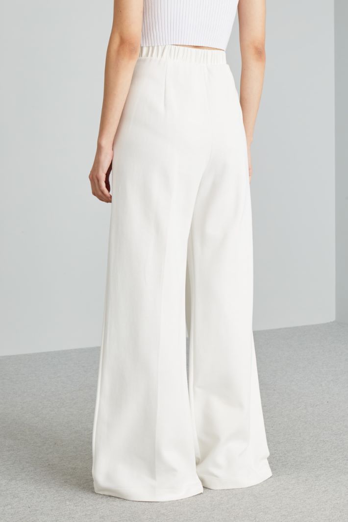 Pantaloni ampi in jersey - LATTE - Fashion Market - 4
