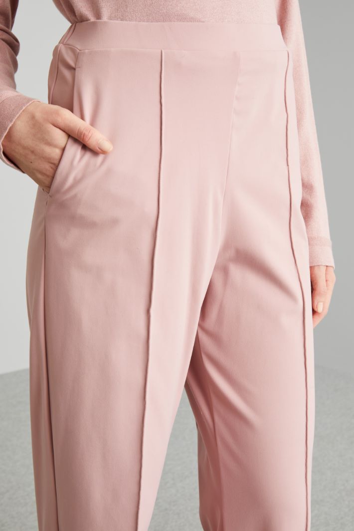 Pantaloni con elastico in vita - ROSA - Fashion Market - 3