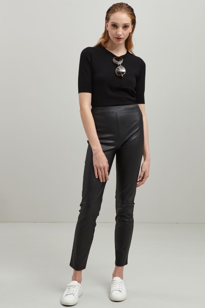 Pantaloni in similpelle - NERO - Fashion Market