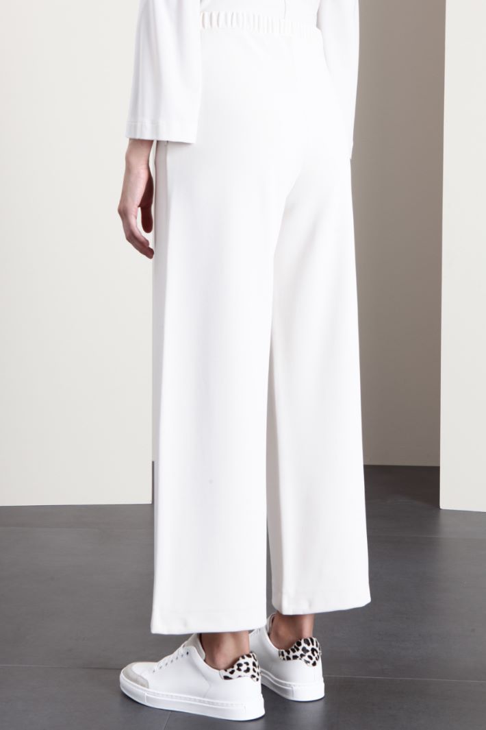Pantaloni svasati in jersey - AVORIO - Fashion Market - 2