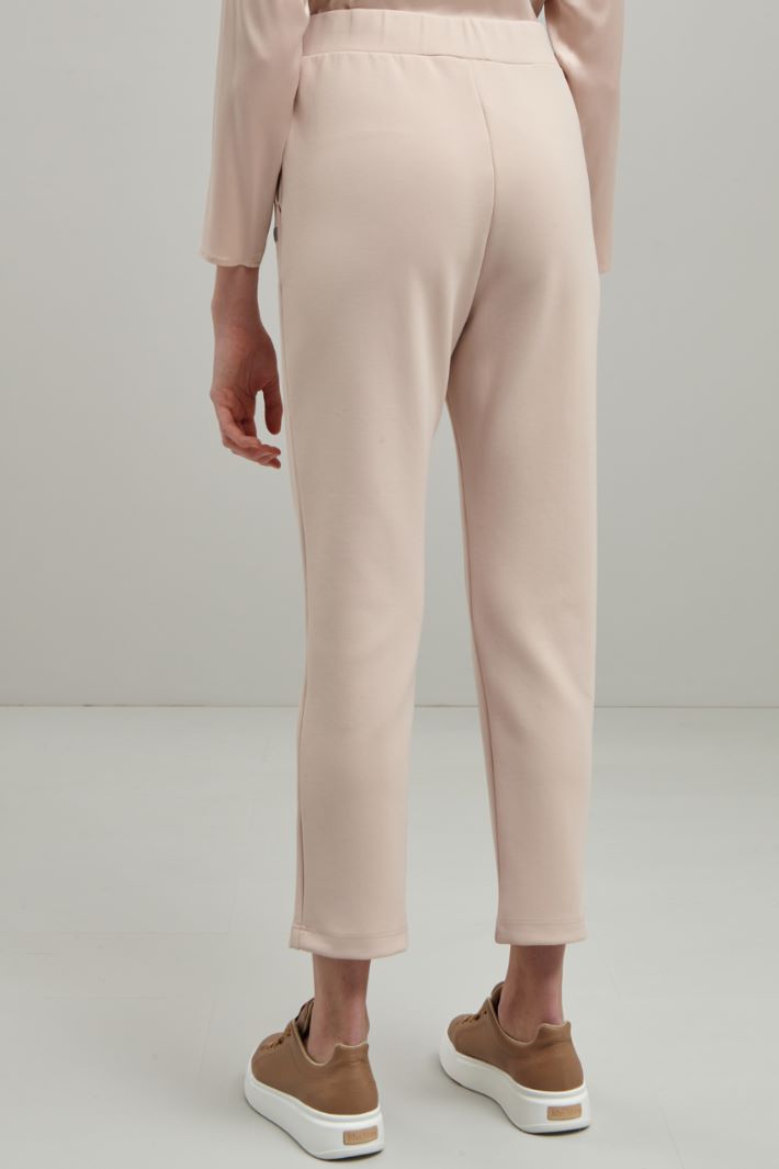 Pantaloni in jersey compatto - ROSA CIPRIA - Fashion Market - 4