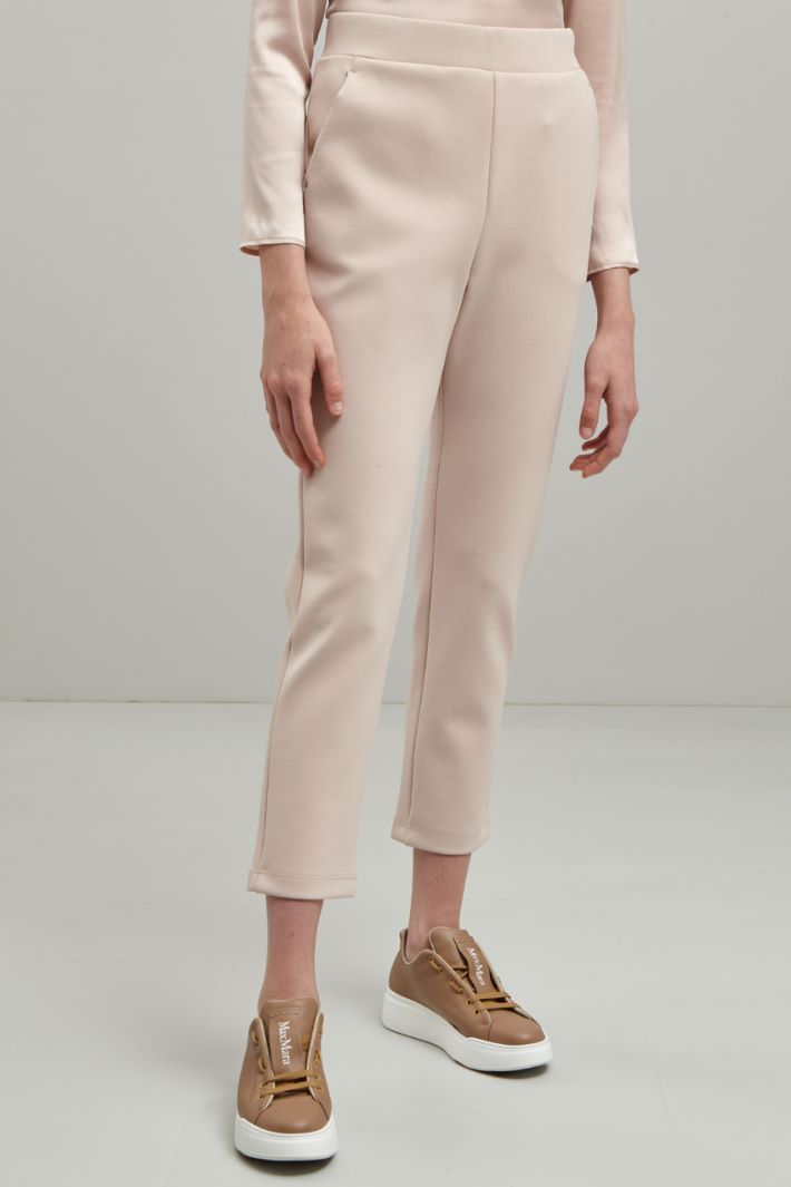 Pantaloni in jersey compatto - ROSA CIPRIA - Fashion Market - 2