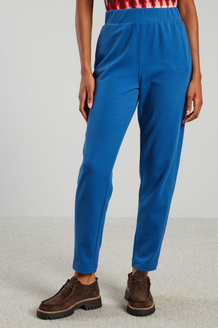 Pantaloni baggy in jersey - BLU - Fashion Market - 2