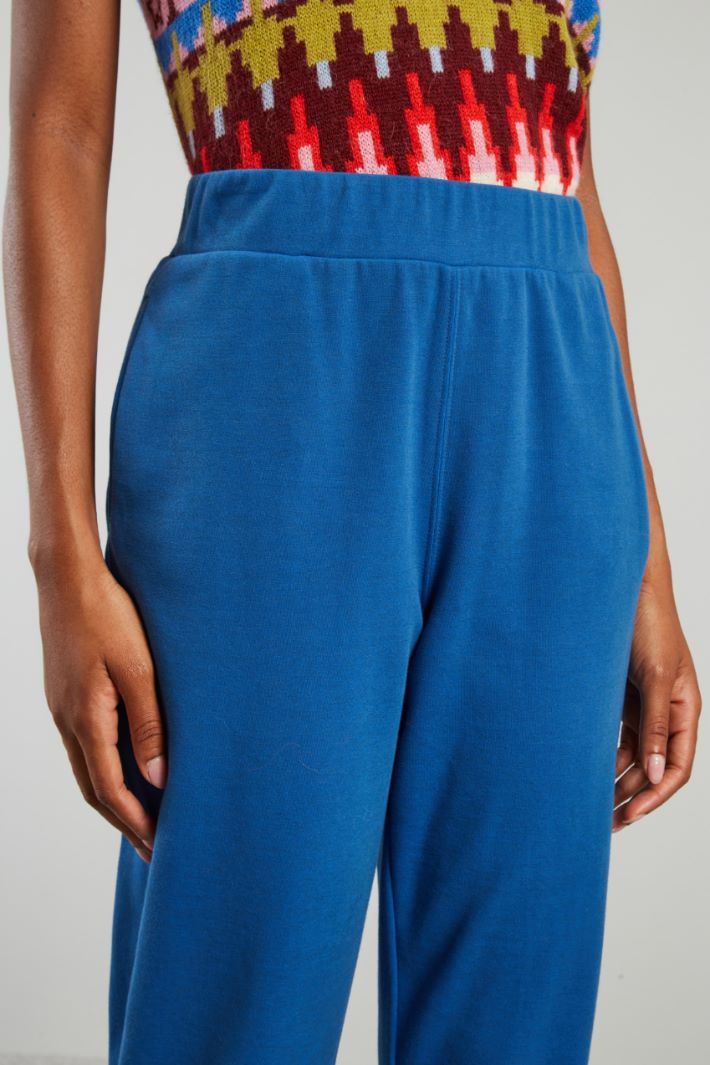 Pantaloni baggy in jersey - BLU - Fashion Market - 3