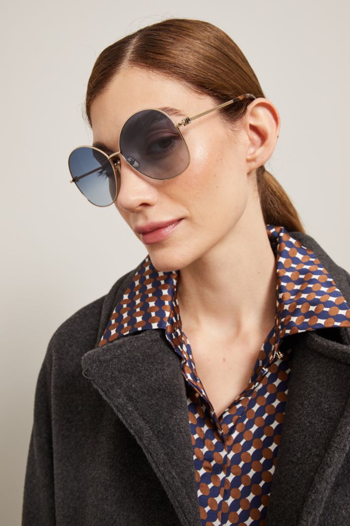 Occhiali da sole oversize - BLU - Fashion Market